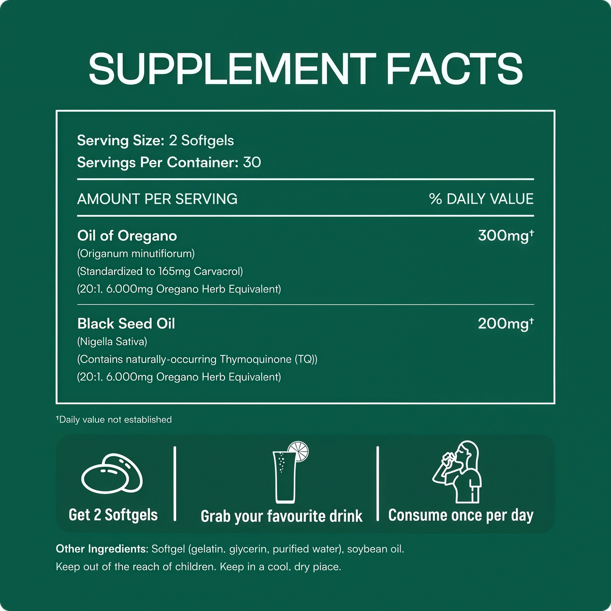 Resilia Oil Of Oregano Softgels